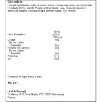 Chocolate 70% sal del Himalaya EXCELLENCE, tableta 100 g
