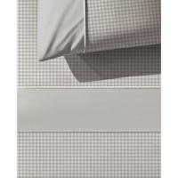 Juego sábanas estapado a cuadros, gris, 100% microfibra NAF NAF, talla 135