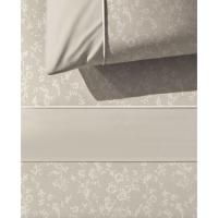 Juego sábanas estampado flores, beige, 100% microfibra NAF NAF, talla 135
