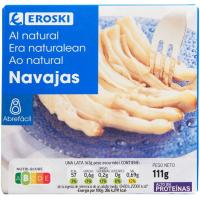 Navalla al natural EROSKI, llauna 110 g Navalla al natural EROSKI, llauna 110 g