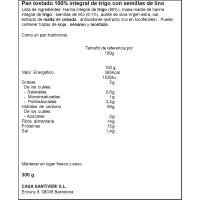 Pan Dextrin con lino SANTIVERI, paquete 300 g