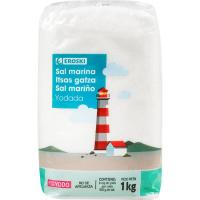 Sal marina iodada EROSKI, paquet 1 kg