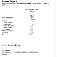 Cerveza ESTRELLA DAMM, pack botellín 6x25 cl