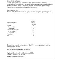 Vi negre D.O. Terra Alta LLAGRIMES DE TARDOR, ampolla 75 cl