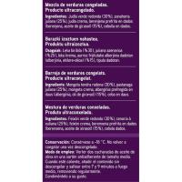 Saltat de mongeta-albergínia-pastanaga EROSKI, bossa 450 g