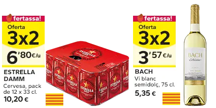 Oferta 3x2 en els productes senyalats