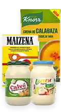 Productes Hellmann's, Ligeresa, Calvé, Knorr i Maizena