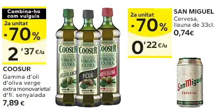 Oferta 3x2 en els productes senyalats