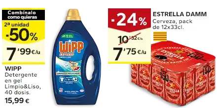 2ª unidad -50% en los productos señalizados