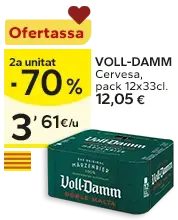 2a unitat -50% en els productes senyalats
