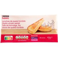 Formatge fos EROSKI basic, rodanxes, sobre 450 g