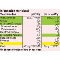 Formatge fos EROSKI basic, rodanxes, sobre 450 g