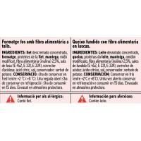 Formatge fos EROSKI basic, rodanxes, sobre 450 g