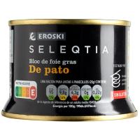 Bloc d`ànec 98% Eroski SELEQTIA, lata 130 g