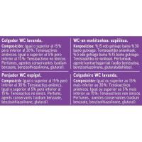 Netejador wc líquid lavanda EROSKI, aparell + 3 recanvis