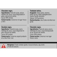 Xocolata negra 85% cacau EROSKI SELEQTIA, tauleta 100 g