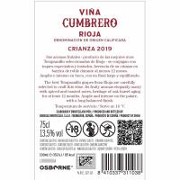 Vi negre Criança Rioja VIÑA CUMBRERO, ampolla 75 cl