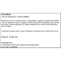 Cava Brut FREIXENET CARTA NEVADA, botella 75 cl