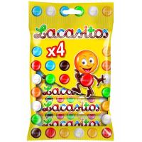 Grageas de chocolate LACASITOS, pack 4x20 g