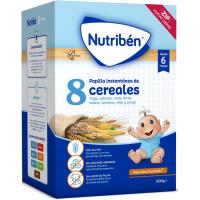 Papillas 8 cereales NUTRIBEN, caja 600 g