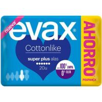 Compresa super plus amb ales EVAX COTTONLIKE, paquet 20 u