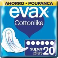 Compresa super plus con alas EVAX COTTONLIKE, paquete 20 uds