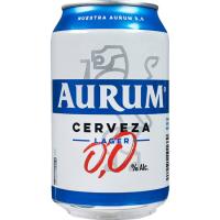 Cerveza sin alcohol AURUM, lata 33 cl