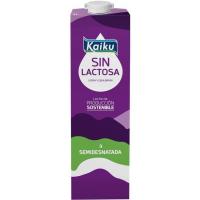 Llet semidesnatada sense lactosa KAIKU, brik 1 litre