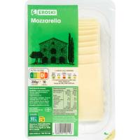 Formatge Mozzarella EROSKI, rodanxes, safata 200 g