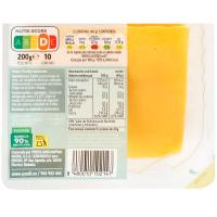 Formatge Cheddar EROSKI, rodanxes, safata 200 g