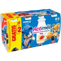 Yogur para beber de fresa-plátano ACTIMEL, pack 6x100 ml