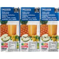 Beguda de pinya EROSKI, pack 6x200 ml