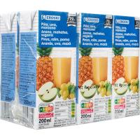 Beguda de pinya EROSKI, pack 6x200 ml