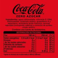 Refresc de cola COCA-COLA ZERO, botellín 50 cl