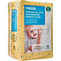 Protector para cama de bebé 60x60 EROSKI, paquete 10 uds