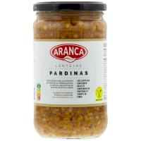 Lentejas pardinas cocidas ARANCA, frasco 580 g