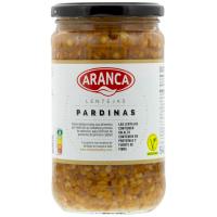 Lentejas pardinas cocidas ARANCA, frasco 580 g