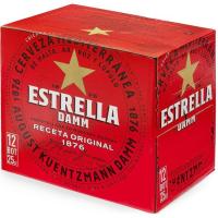 Cervesa ESTRELLA DAMM, pack 12x25 cl