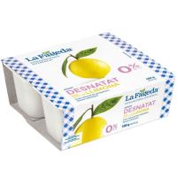 Yogur desnatado de limón LA FAGEDA, pack 4x125 g