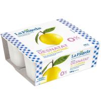 Yogur desnatado sabor limón LA FAGEDA, pack 4x125 g