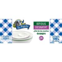 Bífidus desnatat natural LA FAGEDA, pack 4x125 g