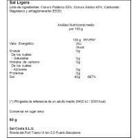 Sal ligera normal COSTA, bote 80 g
