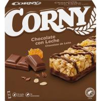 Barrita de chocolate con leche CORNY, 6 uds, caja 150 g