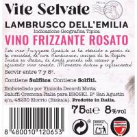 Vi Lambrusco VITE SELVATE, ampolla 75 cl