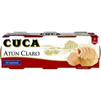 Atún claro natural CUCA, pack 3x48 g