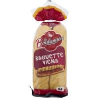 Baguette vienès BOULANGERE, 4 uds, paquet 340 g