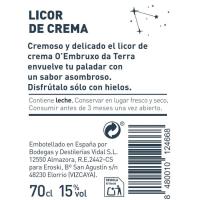 Crema de orujo O'EMBRUXO DA TERRA, botella 70 cl