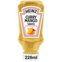 Salsa de curri-mango HEINZ, boca avall 220 g