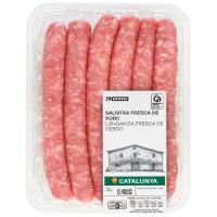 Salchicha fresca de cerdo EROSKI, bandeja 400 g
