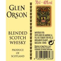 Whisky escocès GLEN ORSON, ampolla 70 cl